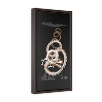 Silver Dragon Vertical Framed Canvas