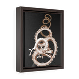 Silver Dragon Vertical Framed Canvas