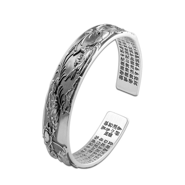 Mandarin Duck Fine Silver Adjustable Bracelet - (S999 - Fine Silver)