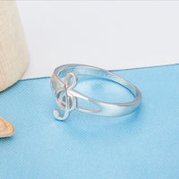 Sterling Silver Musical Note Ring - (S925 - Sterling Silver)