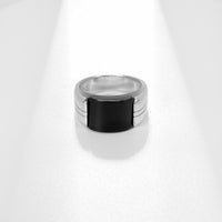 Natural Black Onyx Silver Ring - (S925 - Sterling Silver)