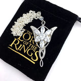 Sterling Silver Elven Evenstar Pendant with Necklace - (S925 - Sterling Silver)