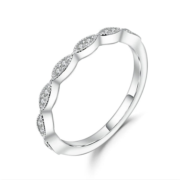 Sterling Silver Moissanite Ring - (S925 - Sterling Silver)
