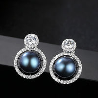 Sterling Silver Freshwater Pearl Stud Earrings - (S925 - Sterling Silver)