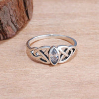 Vintage Sterling Silver Celtic Knot Ring - (S925 - Sterling Silver)