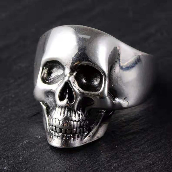 Sterling Silver Skull Ring - (S925 - Sterling Silver)