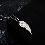 Sterling Silver Feather Pendant - (S925 - Sterling Silver)