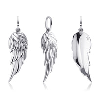Sterling Silver Feather Pendant - (S925 - Sterling Silver)
