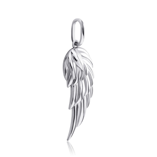 Sterling Silver Feather Pendant - (S925 - Sterling Silver)