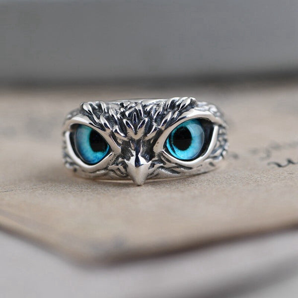 Sterling Silver Owl Ring - (S925 - Sterling Silver)