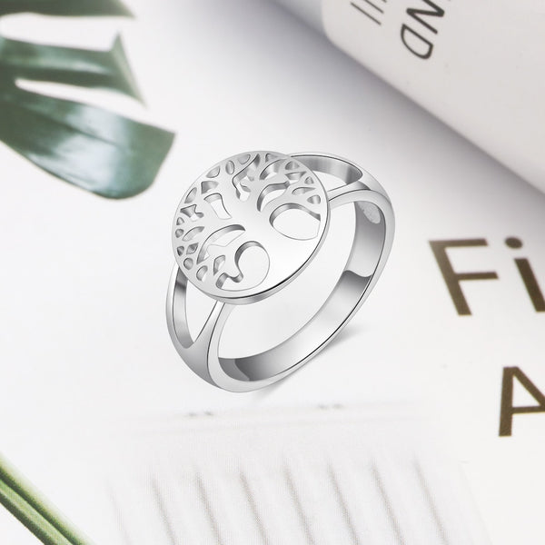 Silver Tree of Life Ring - (S925 - Sterling Silver)