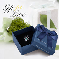 Pearl and Green Crystal Silver Hummingbird Ring - (S925 - Sterling Silver)