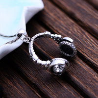 Sterling Silver Hip-hop Headset Pendant - (S925 - Sterling Silver)