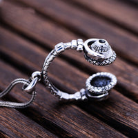 Sterling Silver Hip-hop Headset Pendant - (S925 - Sterling Silver)