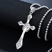 Classic Silver Cross Pendant - (S925 - Sterling Silver)