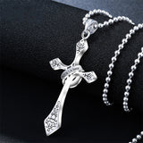 Classic Silver Cross Pendant - (S925 - Sterling Silver)