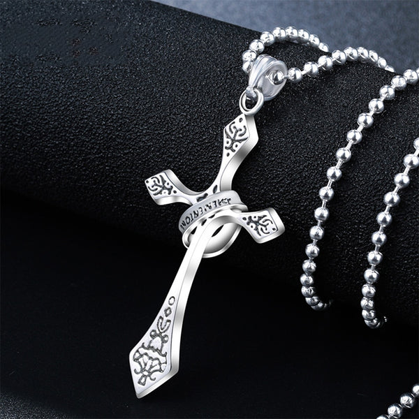 Classic Silver Cross Pendant - (S925 - Sterling Silver)