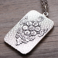 Hand Crafted Fine Silver Cloud Dragon Pendant with Necklace - (S999 - Fine Silver)