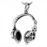 Silver Headset Pendants with Chain Necklace - (S925 - Sterling Silver)