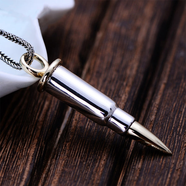 Silver Bullet Pendant - (S925 - Sterling Silver)