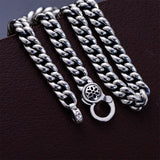 Vintage Wide Chain Necklace - (S925 - Sterling Silver)