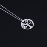 Silver Tree of Life Pendant with Necklace - (S925 - Sterling Silver)