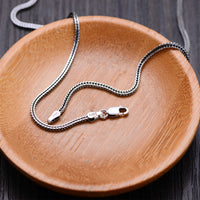 Silver Cross Pendant with Chain Necklace - (S925 - Sterling Silver)