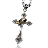 Silver Cross Pendant with Chain Necklace - (S925 - Sterling Silver)