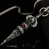 Sterling Silver Ruby Pendant with Necklace - (S925 - Sterling Silver)