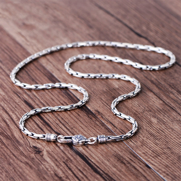Classic Silver Chain Necklace - (S925 - Sterling Silver)